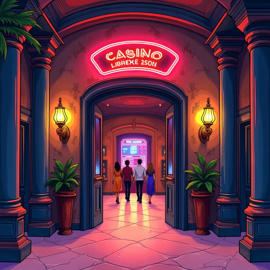 mazaplay live casino hero background with neon casino tables